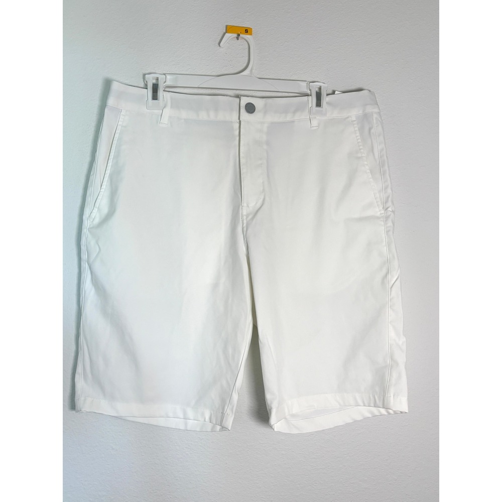 Puma Golf Mens White Performance Flat Front Shorts Size 34